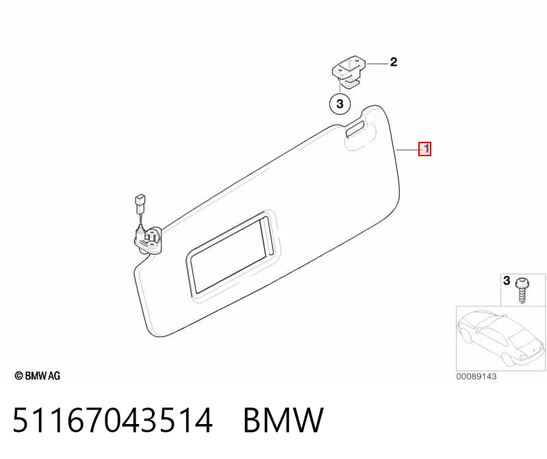 Comprar Visera parasol BMW 7 E65, E66, E67 a bajo precio
