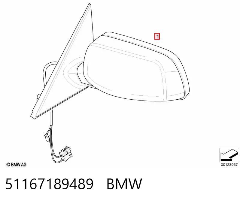 Espejo de retrovisor izquierdo para BMW 5 E61