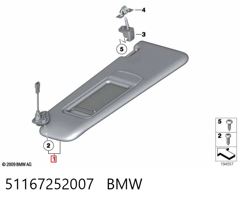 51167252007 BMW Visera