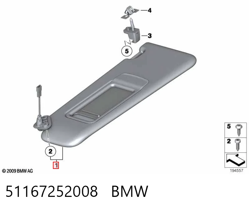 51167252008 BMW Visera
