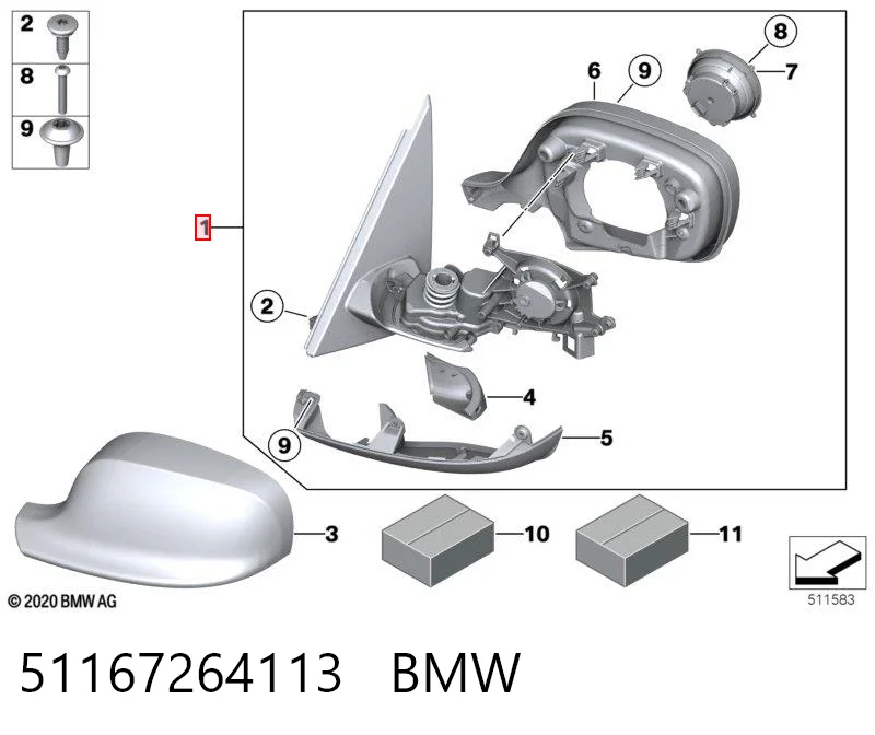 Comprar Espejo retrovisor izquierdo BMW X3  F25 a bajo precio