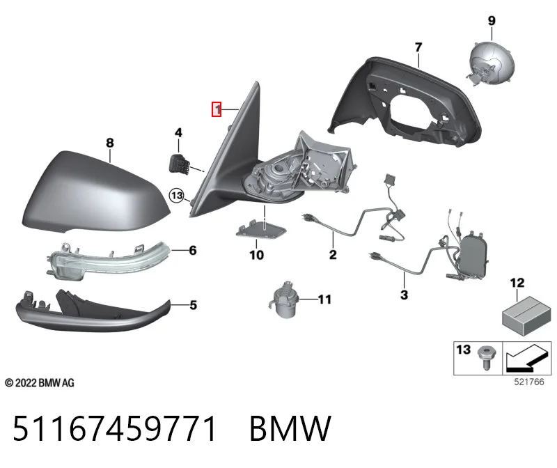 Comprar Espejo retrovisor izquierdo BMW X1  F48 a bajo precio