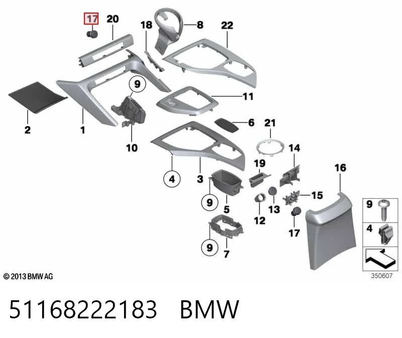 51168222183 BMW Encendedor de cigarillos 