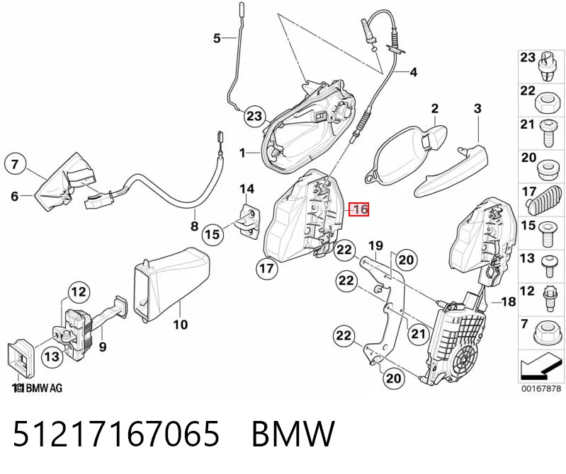 51217167065 BMW Cerradura de puerta