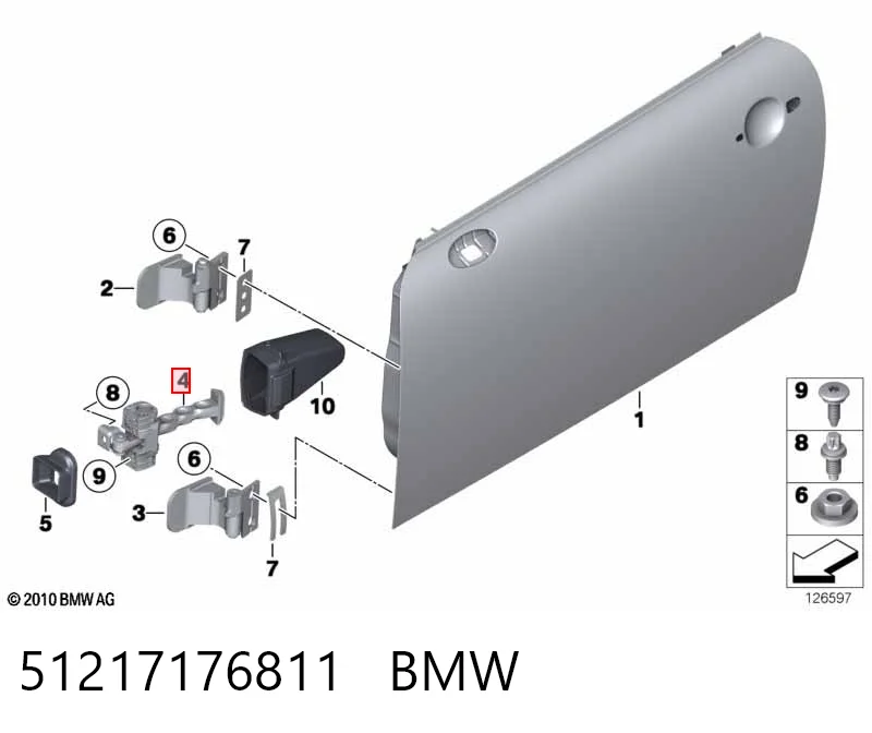51217176811 BMW Limitador de apertura de puerta delantera