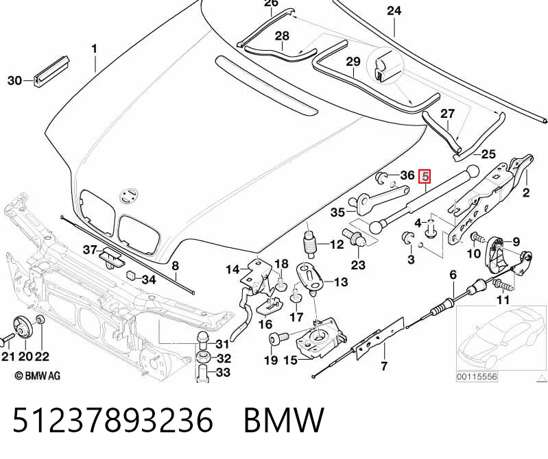 Amortiguadores de capó BMW 3  (E46)