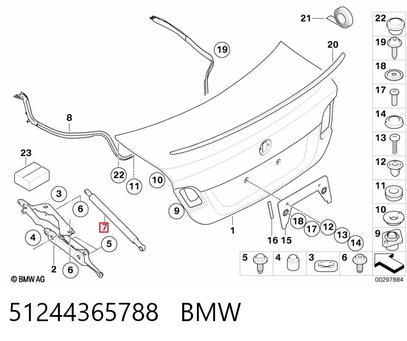 51244365788 BMW Amortiguador de porton