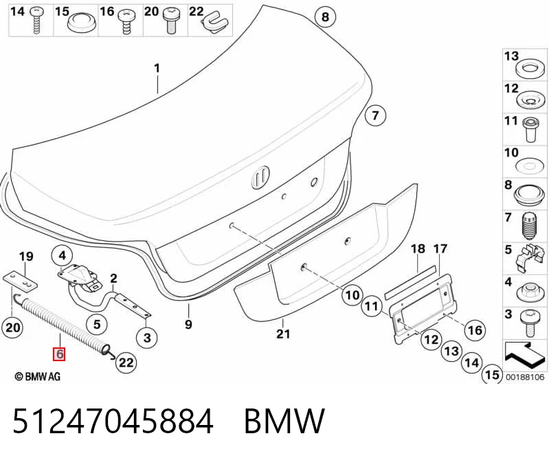 51247045884 BMW Amortiguador de porton