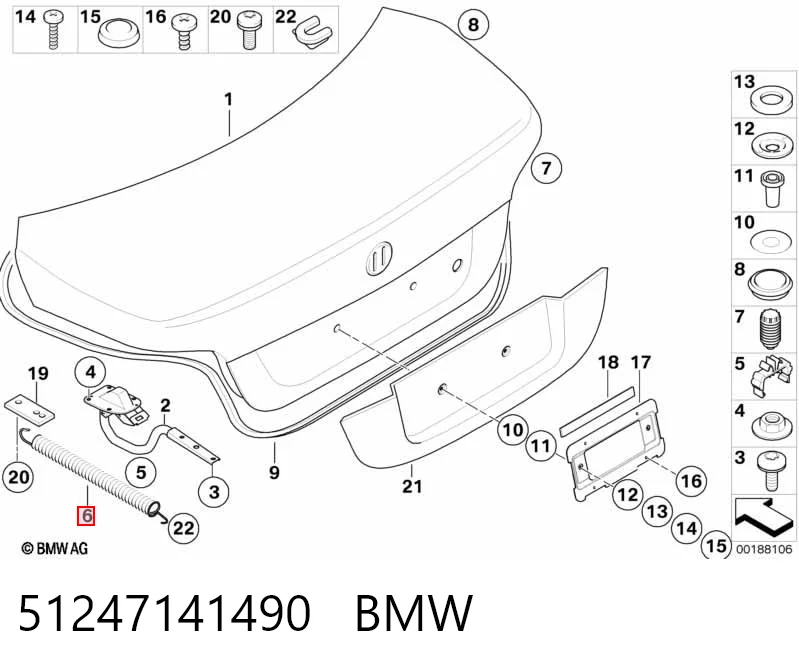 51247141490 BMW Amortiguador de porton
