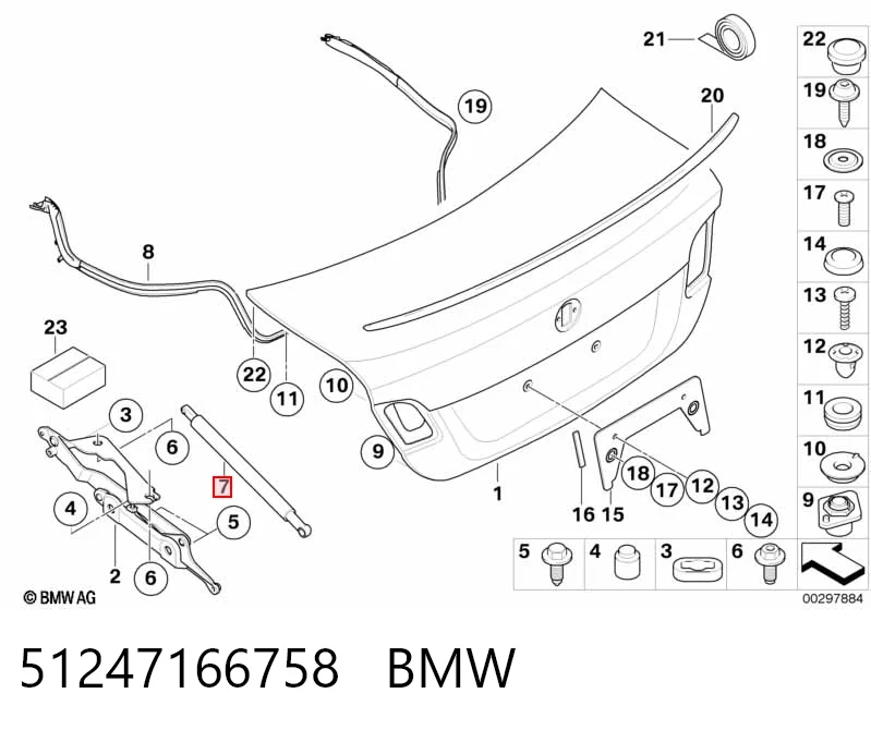 51247166758 BMW Amortiguador de porton