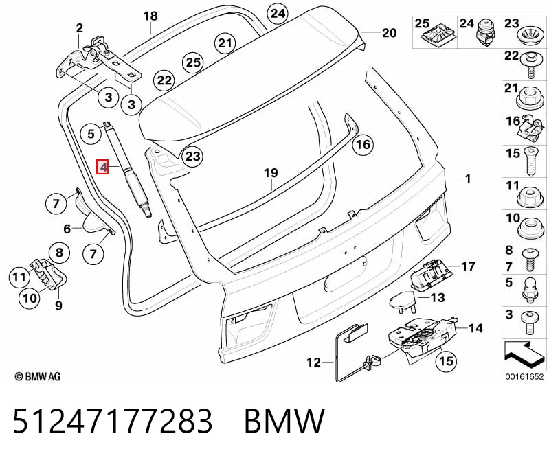 51247177283 BMW Amortiguador de porton