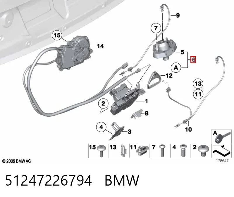 Comprar Cilindro de cerradura de portón trasero BMW 7  F01, F02, F03, F04 a bajo precio