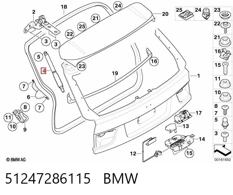 51247286115 BMW Amortiguador de porton