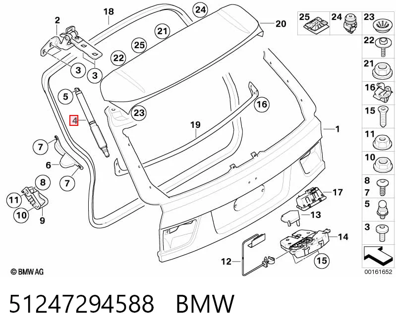 51247294588 BMW Amortiguador de porton
