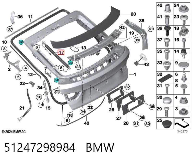 51247298984 BMW Amortiguador de porton