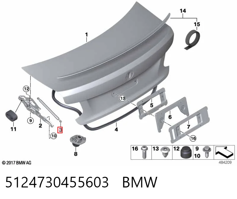 Comprar Amortiguador de la tapa del maletero BMW 2  F23 a bajo precio