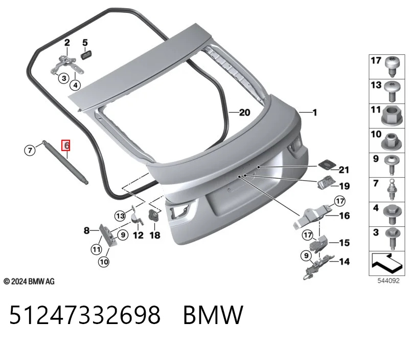 51247332698 BMW Amortiguador de porton