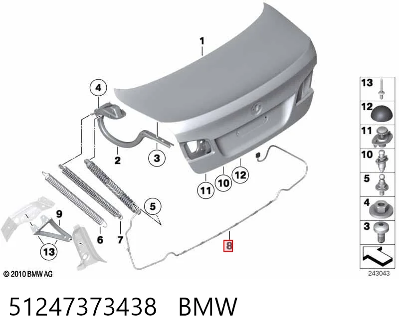 51247373438 BMW Amortiguador de porton