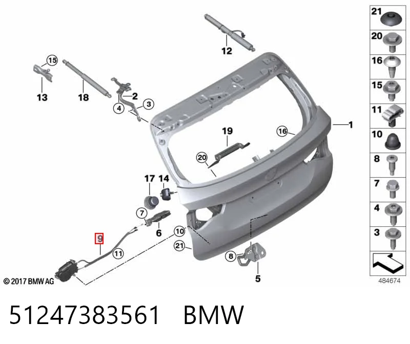 51247383561 BMW Motor de cierre suave del maletero