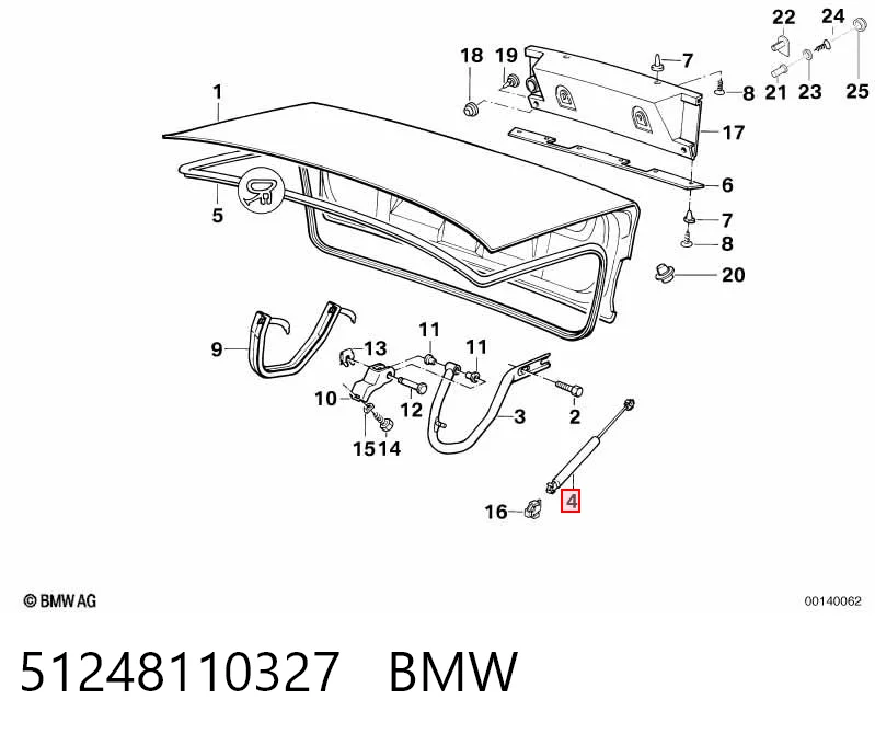 51248110327 BMW Amortiguador de porton