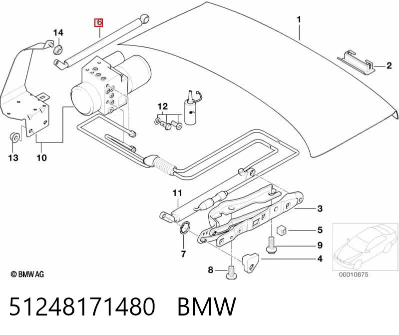 51248171480 BMW Amortiguador de porton