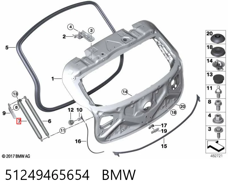 Comprar Amortiguador maletero BMW X2  F39