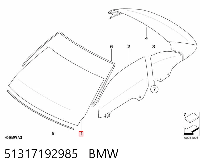 Parabrisas BMW 51317192985