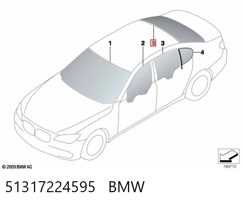 Luna trasera BMW 7 sedán (F01, F02, F03, F04) (2008 - 2015) precio, desde 410,14 EUR