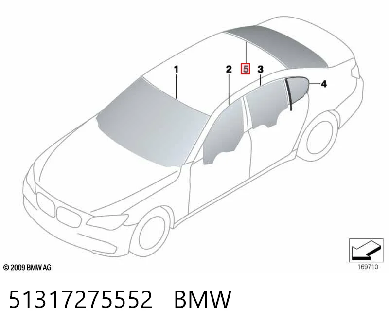  Luna trasera BMW 7 