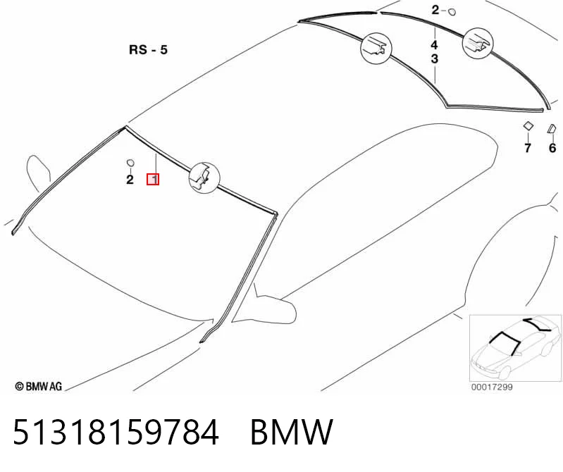 Comprar Moldura de parabrisas BMW 5  E39 a bajo precio