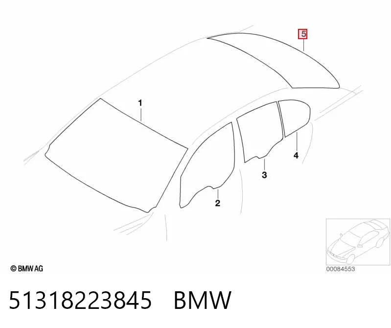 Comprar Luneta trasera BMW 7 E65, E66, E67 a bajo precio