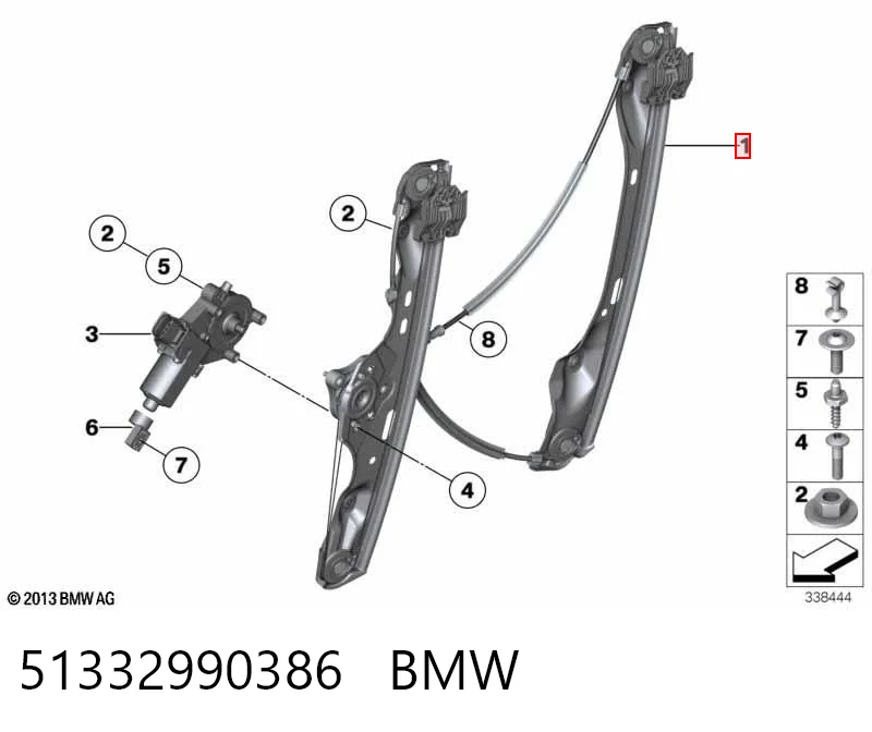 Mecanismo de elevalunas delantero derecha para BMW X1 E84