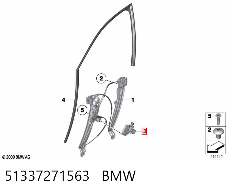 51337271563 BMW Motor elevalunas, puerta delantera izquierda