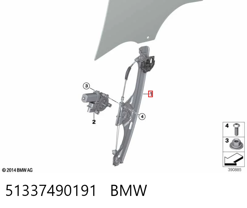 Comprar Mecanismo de elevalunas de la puerta delantera izquierda BMW 2  F45 a bajo precio