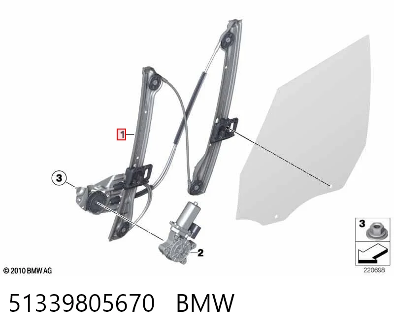 Comprar Mecanismo de elevalunas de la puerta delantera derecha Mini COUNTRYMAN  R60 a bajo precio