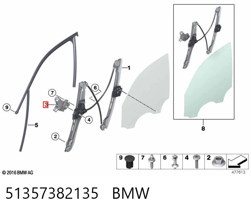 51357382135 BMW Elevalunas