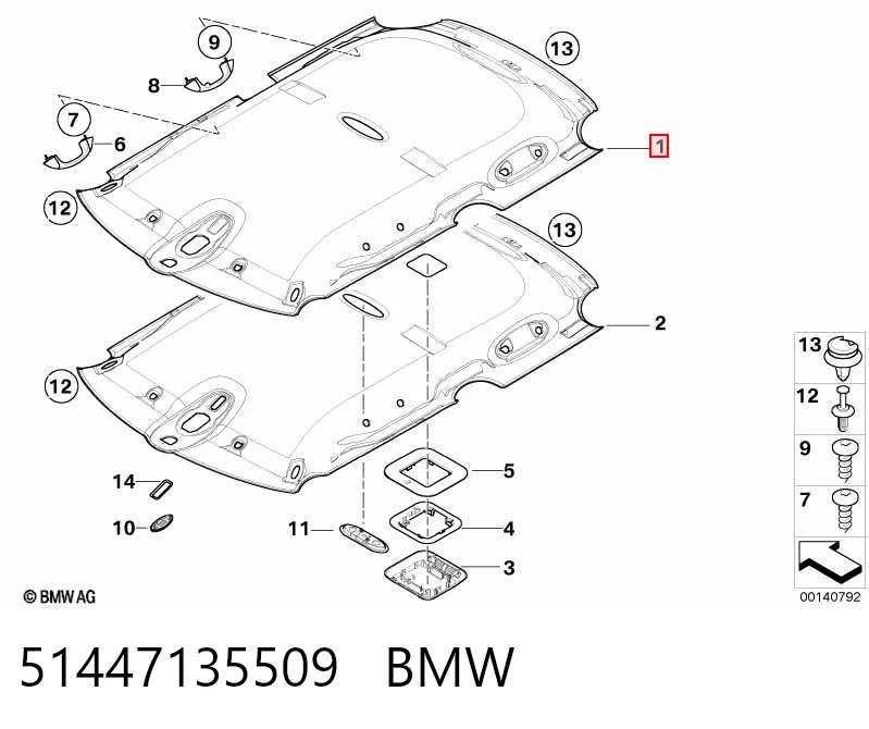 Comprar Guarnecido de techo Mini Cooper  R50, R53 a bajo precio
