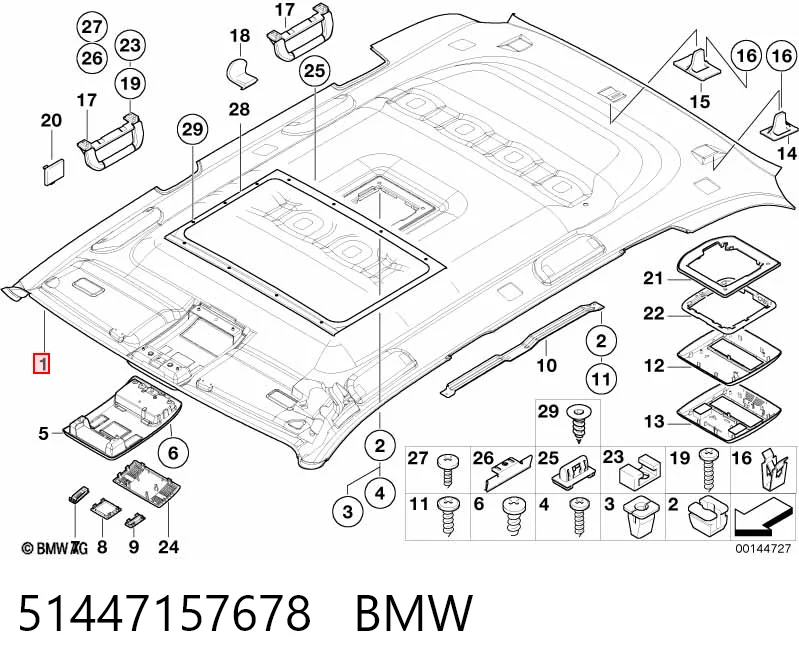Comprar Guarnecido de techo BMW X5  E53 a bajo precio