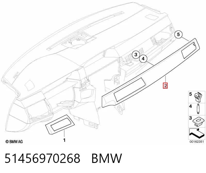 Boton de luz de emergencía para BMW 5  E60