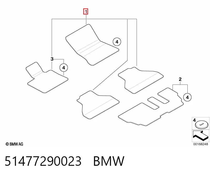 Comprar Juego de alfombrillas delanteras y traseras BMW X5  E70 a bajo precio