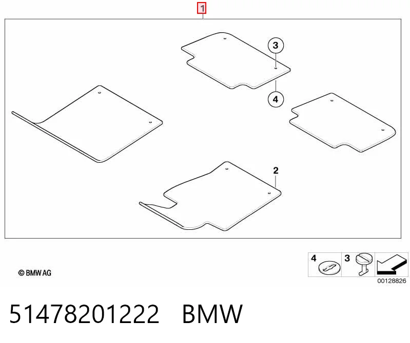 Comprar Juego de alfombrillas delanteras y traseras BMW 3 E46 a bajo precio