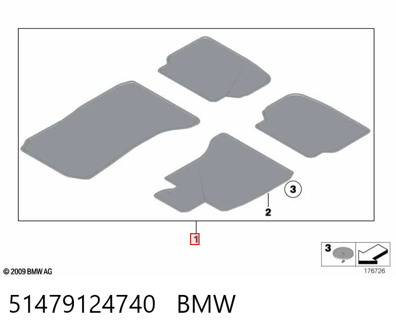 Comprar Juego de alfombrillas delanteras y traseras BMW 7 F01, F02, F03, F04 a bajo precio