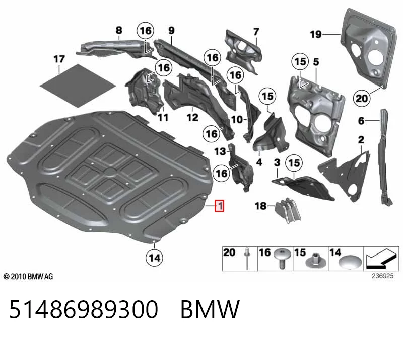 Aislamiento del Capó para BMW 7 F01, F02, F03, F04