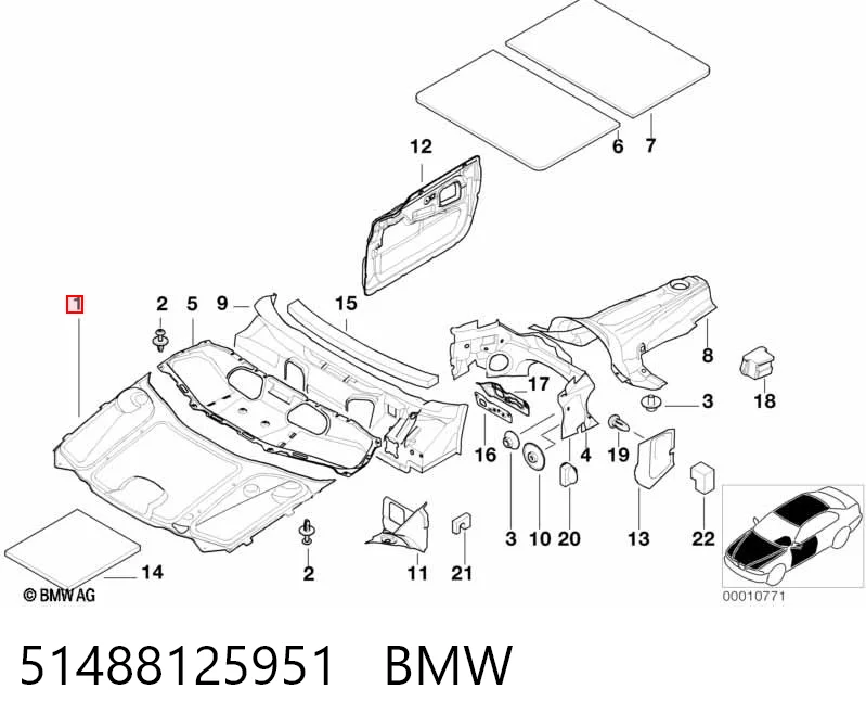 Aislamiento del Capó para BMW 7 E38
