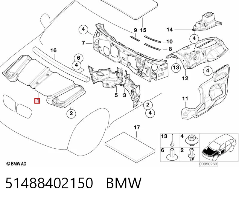 Comprar Aislamiento acústico del capó BMW X5  E53 a bajo precio