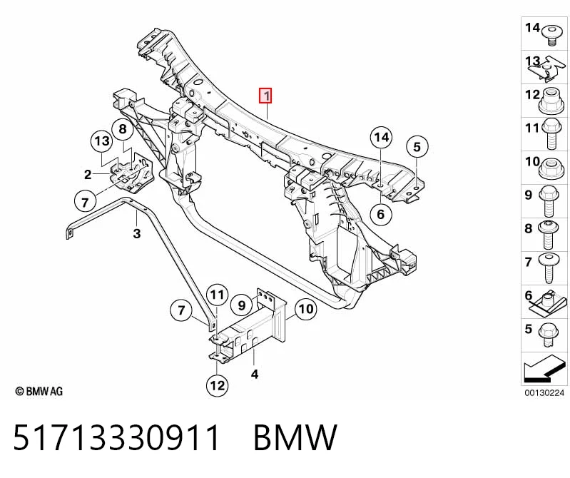 Soporte de radiador  BMW X3 