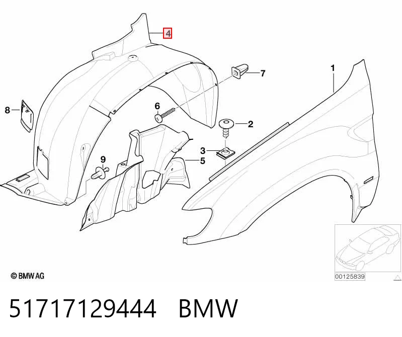 Paso rueda delantero derecho para BMW X5  E53