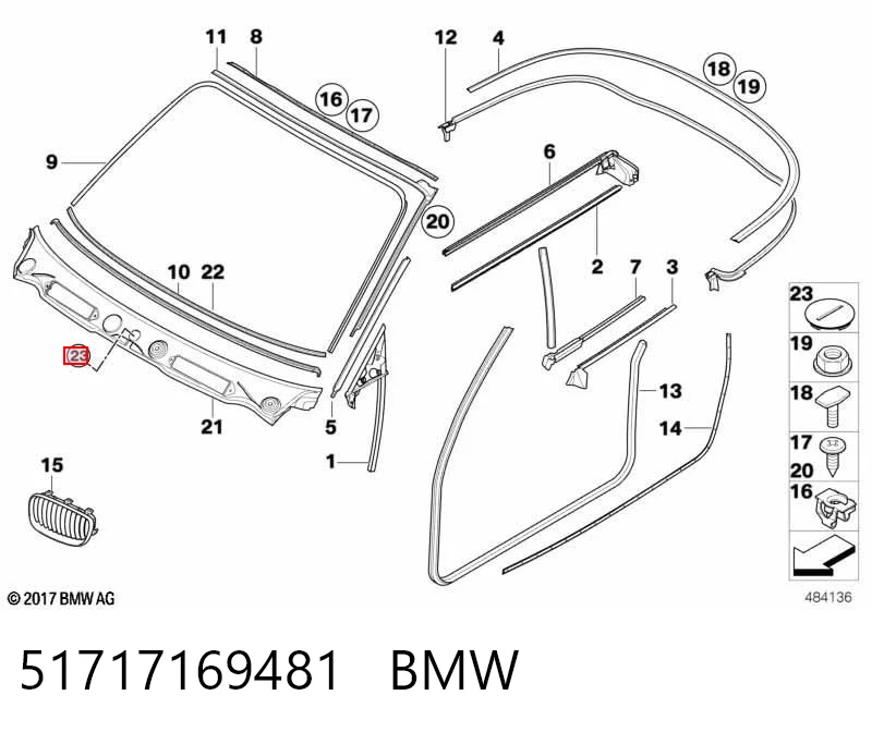 51717169481 BMW Tapón del radiador de refrigerante