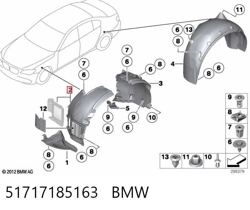 51717185163 BMW Guardalodos delantero izquierdo