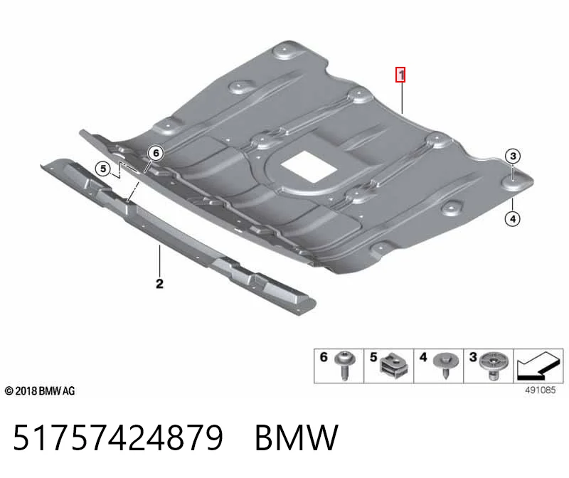51757424879 BMW Protección de cárter